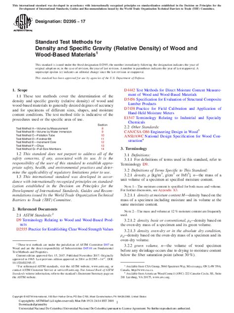 Standard Test Methods for Wood